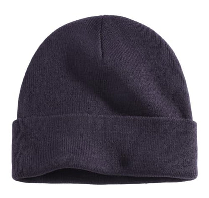 Connectyle Men's Cuffed Beanie Hat Double Layer Knit Winter Watch Cap - color: Navy Blue