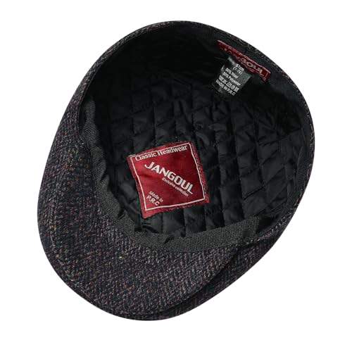 Men Wool Plaid Ivy Gatsby Newsboy Cap - color: Green/Brown, size: 7 7/8