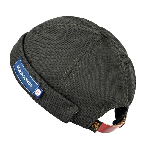 jerague Beanie Hat for Men Women Brimless Cuffed Hat Skullcap Watch Cap Adjustable - color: B1-darkgreen