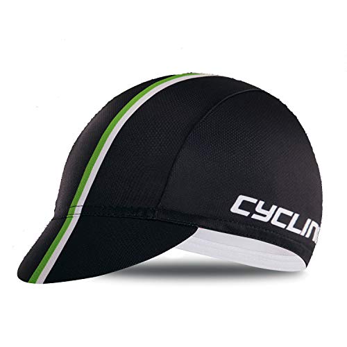 Weimostar Polyester Men Cycling Bike Bicycle Cap MTB Hat Sweat Wicking - color: Green Black