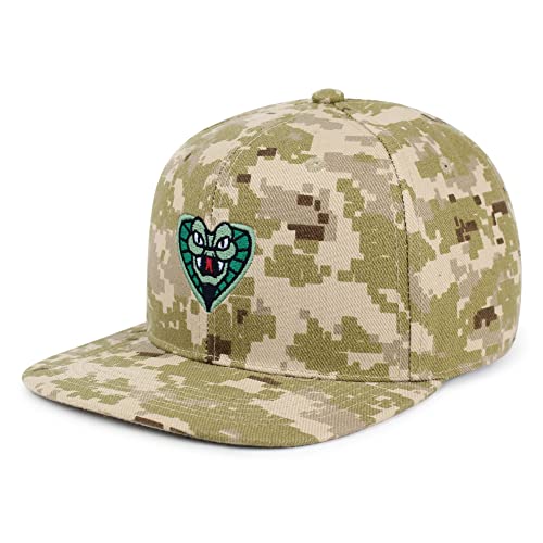 Snake Hip-Hop Snapback Hat Embroidered Baseball Cap Cobra - color: 13. Desert Camo