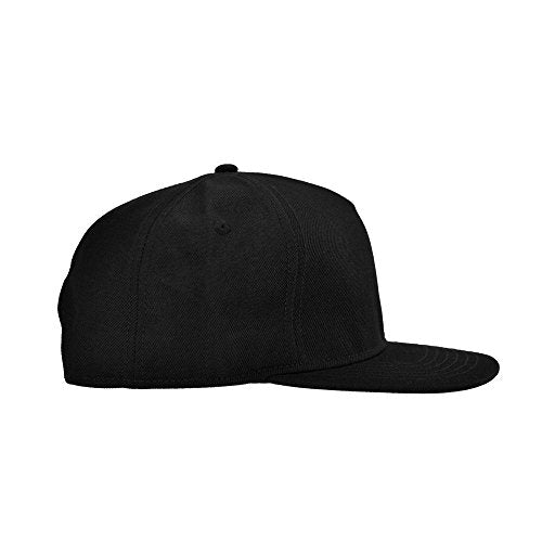 DALIX Premium Wool Blend Hat Flat Bill Cap Snapback Black Dark Gray Maroon Light - color: Black