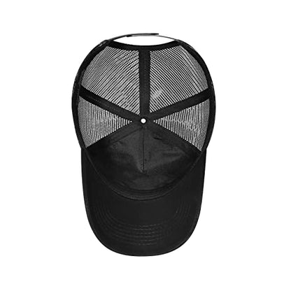 American Flag Trucker Hat - Snapback Hat, Baseball Cap for Men Women - Breathable Mesh Side, Adjustable Fit - for Casual Wear - color: Black/Black
