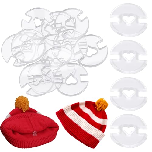10pcs Acrylic Hat Pom Poms Buttons, 20mm, Clear - color: Clear-A-10pcs