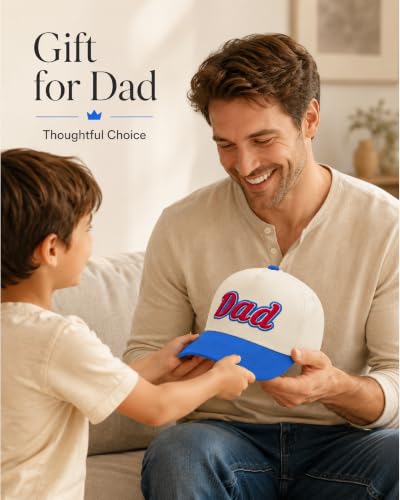 Waldeal Dad Hats for Men, 3D Embroidered Two Tone Dad Baseball Cap - color: Blue