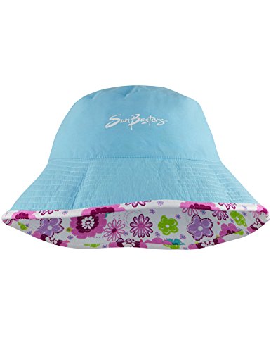 Girls Reversible Bucket Hat, UPF 50+ Sun Protection Sun Hat - color: Mallowberry, size: Small