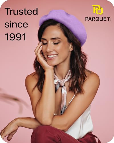 Parquet Solid Color French Beret Hat. Classic French, Casual and Chic Lightweight Cap for Women - color: Lavender