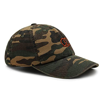 JPAK Pretzel Premium Dad Hat Embroidered Cotton Baseball Cap Snack - color: Green Camo
