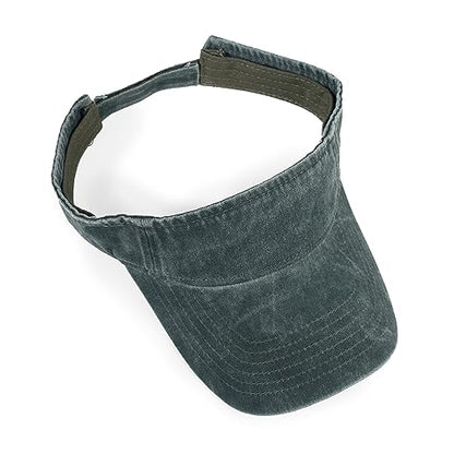 HH HOFNEN Sports Sun Visor Hats Cotton Adjustable Golf Caps for Men Women - color: #1a Darkgreen