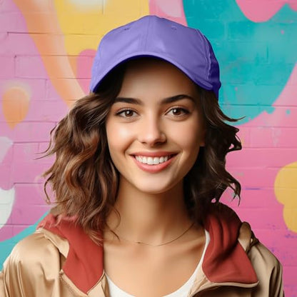 DALIX Baseball Cap Dad Hat Plain Men Women Cotton Adjustable Blank Unstructured Soft - color: Lavender