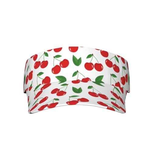 Sports Sun Visor Hats Adjustable Men Women Lightweight Packable Cooling Empty Top Visor Hat for Running, Tennis, Golf - color: Cherry Red, size: 1-2
