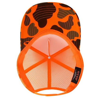 OTTO Cap 5 Panel High Crown Foam Front Mesh Back Trucker Hat, One Size - color: 0909cpa - N.org/Camo