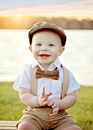 Born to Love Infant, Toddler Boys Pinstripe Driver Cap Baby Hat - color: Beige, size: 6-12 Months