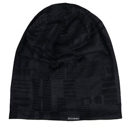 Ruphedy Men Slouchy Beanie Summer Long Oversize Thin Lightweight Skull Cap B011h - color: B403-black, size: One Size