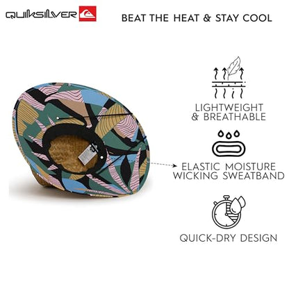 Quiksilver Men's Wide Brim Outdoor Lifeguard Straw Sun Hat - color: Sea Spray, size: Small-Medium