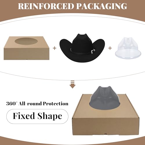 Cowboy Hats for Women and Men with Wide Brim Felt Western Hats for Cowgirls and Cowboys - color: Black