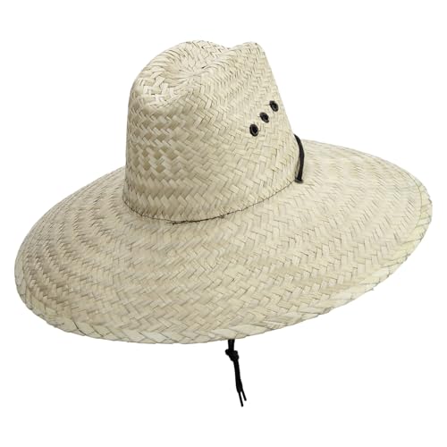 Men's Crushed Safari Straw Hat - color: Light Natural