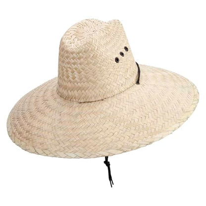 Men's Crushed Safari Straw Hat - color: Light Natural