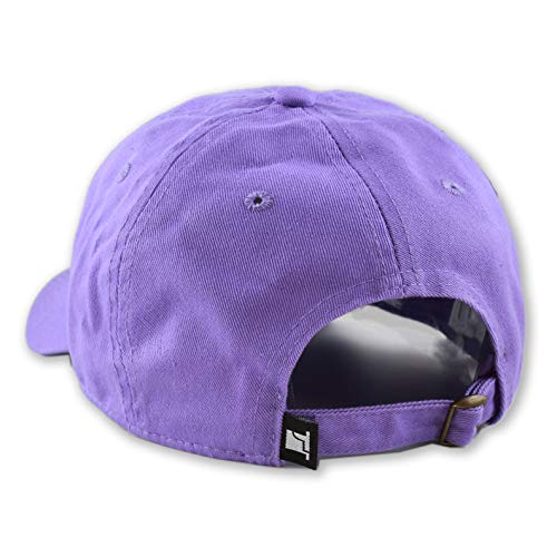 Cotton Baseball Cap Dad Hat – Washed Low Profile Adjustable Hat for Men Women Casual Outdoor Running Golf - color: Lavender