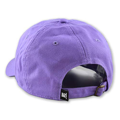 Cotton Baseball Cap Dad Hat – Washed Low Profile Adjustable Hat for Men Women Casual Outdoor Running Golf - color: Lavender