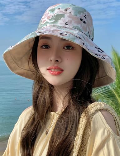 FaroDor Women's Reversible Bucket Hat UV Protection Packable Travel Cap Wide Brim Sun Hats 2026 - color: 9beige