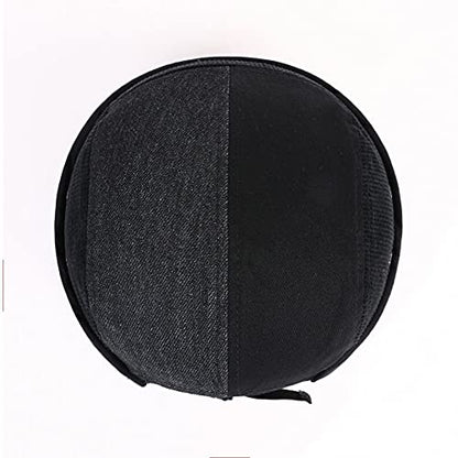 Men Hats Docker Cap Hats Beanie Sailor Cap Worker Hat Rolled Cuff Retro Brimless Hat with Adjustable - color: Xa286-black