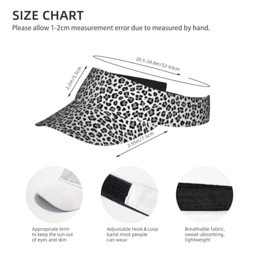 Leopard Print Sunscreen Visor Cap Adjustable Empty Top Outdoor Sports Hat - color: 1