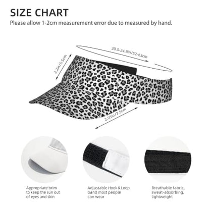 Leopard Print Sunscreen Visor Cap Adjustable Empty Top Outdoor Sports Hat - color: 1