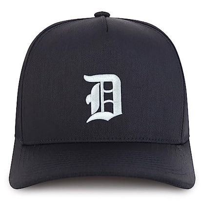 Trendy Apparel Shop Old English D Embroidered 5 Panel High Crown Cotton Pro Style Cap - color: Black