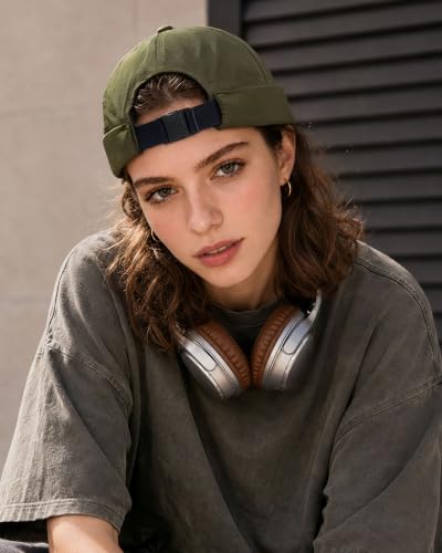CLAPE Lightweight Breathable Brimless Cap Street Casual Versatile Summer Quick Dry Docker Cap No Brim Sailor Cap Leon Cap - color: Dcx2601-olivebrown