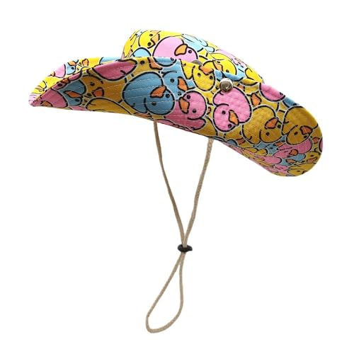 Sun Bucket Hat for Men Women Fishing Beach Safari Trendy Cotton Cowboy Cap for Golf Hiking Hunting Outdoor Boonie - color: Duck Colorful