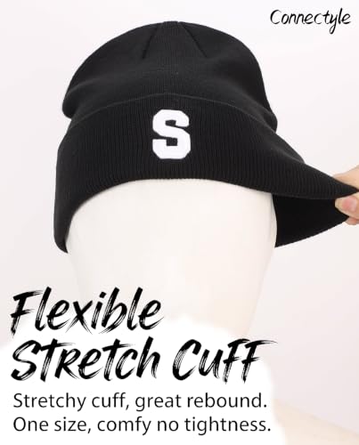 Connectyle Men's Cuffed Beanie Hat Double Layer Knit Winter Watch Cap - color: F0388-s