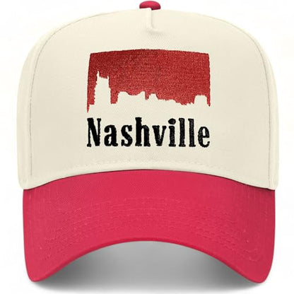 BROTHER TRUCKERS Nashville Skyline Hat - color: Red/Natural