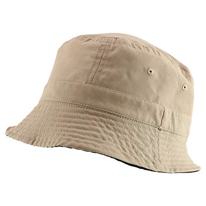 Armycrew Big Size Oversized Microfiber Reversible Bucket Hat - color: Dk Green Khaki, size: X-Large-XX-Large
