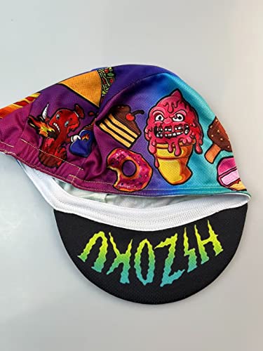 Funny Cycling Cap - Polyester Cycling Hat-Under Helmet - Cycling Helmet Liner Breathable&Sweat Uptake - color: F2