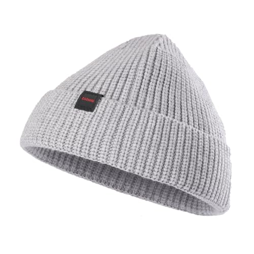 Fisherman Beanie Hats for Men Women,Knit Trawler Skull Cap,Watch Cap,Spring Fall Winter Warm Short Hats - color: (Thick Stretchy)-grey-m