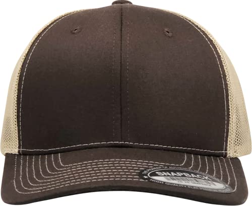 L2K Classics Plain Trucker Mesh Cap Baseball Cap - Mens Hats Trucker Hats for Men - color: Brown/Khaki