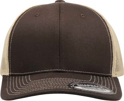 L2K Classics Plain Trucker Mesh Cap Baseball Cap - Mens Hats Trucker Hats for Men - color: Brown/Khaki