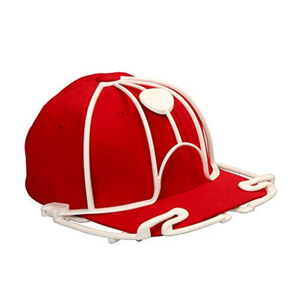 Perfect Curve Cap Washer - Hat and Visor Cleaning Rack. for Hats with Flat and Curved Brims. Made in USA. - color: White