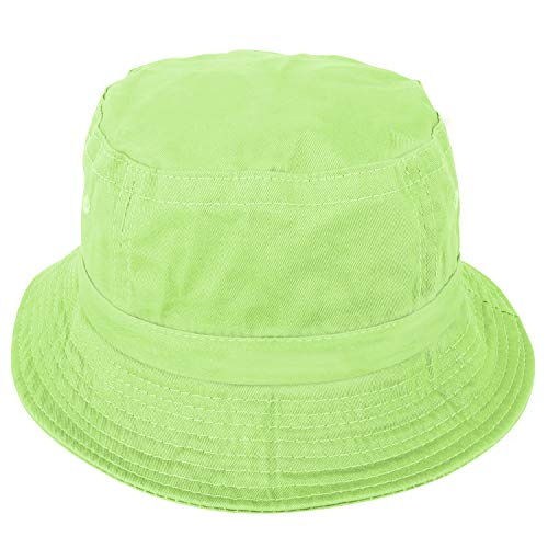 Armycrew Pigment Dyed Washed 100% Cotton Unisex Bucket Hat - color: Apple Green