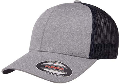 Flexfit 110 Mesh Cap One Size - color: 2pk Heather/Black & Heather/Navy, size: Large