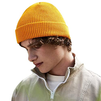 Beechfield B52N Organic Cotton Waffle Beanie - color: Black