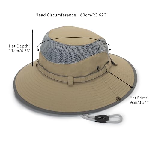 Breathable Outdoor Fishing-Hat Foldable Sun-Hats for Men - Unisex UV-Protection Packable Summer Bucket Hat Gardening Safari