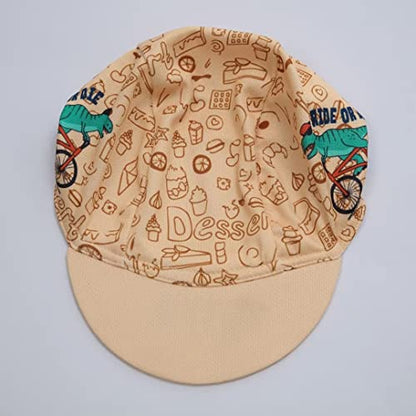 Funny Cycling Cap - Polyester Cartoon Cycling Hat-Under Helmet - Cycling Helmet Liner Breathable&Sweat Uptake - color: Ooo
