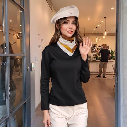 choyaxo 3pcs French Beret Hat Set Costume Accessories Set Including Beret Hat Scarf Crown Pin for Women French Themed Party - style: Gentle Style