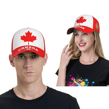 National Flags Baseball Cap for Men Women, Adjustable Trucker Hat Sun Visor Caps, Outdoor Dad Cap Patriotic Hat - color: Canadian Flag