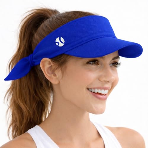 Women’s Adjustable Sports Visor – UV Protection, Lightweight for Golf, Tennis & Running, One Size, Standard - color: Azul Rey 2, size: One Size