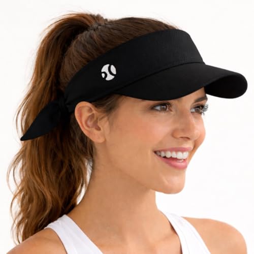 Women’s Adjustable Sports Visor – UV Protection, Lightweight for Golf, Tennis & Running, One Size, Standard - color: Negro 2, size: One Size