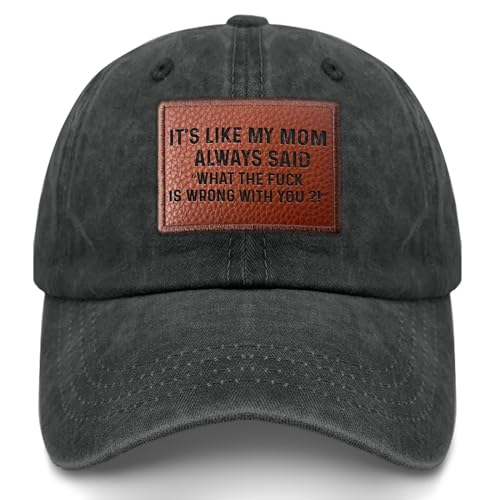 Funny Hat Its Like My Mom Always Said Whats The Fuck is Wrong with You Hats Women Dad Graphic Caps - color: Black-2