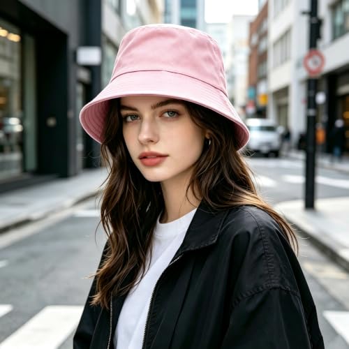 Colorful Bucket Hat - color: Pink